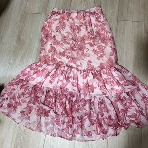 Forever New US size 8 pink floral midi skirt never worn